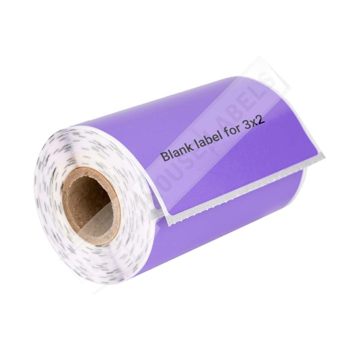 Buy Zebra Direct Thermal Labels 3x2core in Purple Color