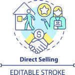 Direct selling concept icon. Personal contact. Type of target marketing ...